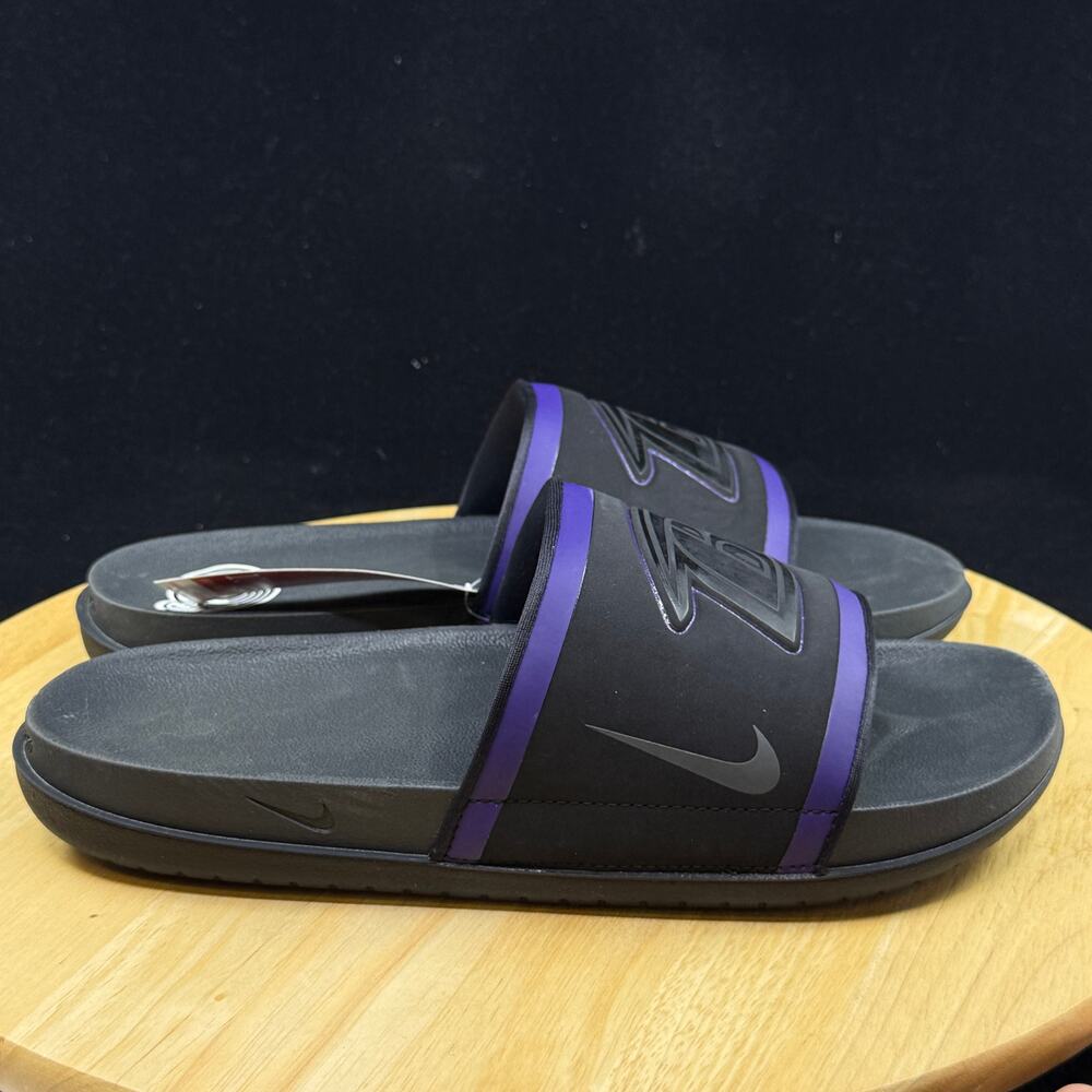 NIKE OFFCOURT SLIDE BALTIMORE RAVENS "SANDALS" BLACK-PURPLE SZ 11 [DD0546-001] - Picture 2 of 8